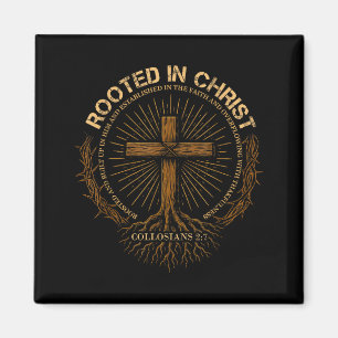 Aimant Chemise Enracinée En Christ, Chemise Jésus, Croix