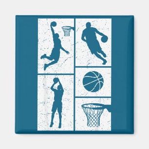 Aimant Chemise garçons joueur de basket-ball Style Rétro