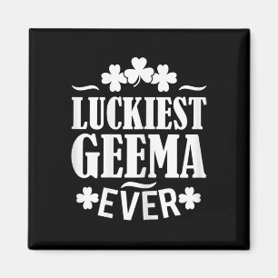 Aimant Chemise Geema la plus chanceuse St Patricks Day Ir