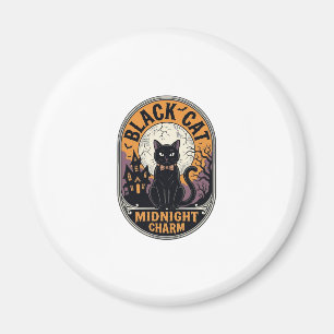 Aimant Chemise Halloween Chat Noir Vintage Charme de Minu