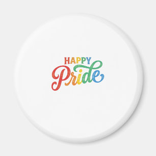 Aimant Chemise Happy Pride Vintage Rainbow Typography_1