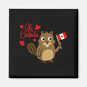 Aimant Chemise Joyeuse Fête du Canada Drôle de Marmotte C
