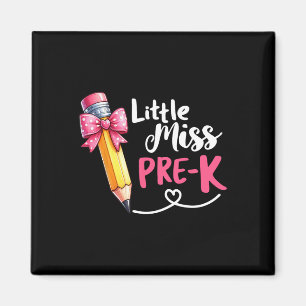 Aimant Chemise Little Miss Pre-k Retour à l'école Materne
