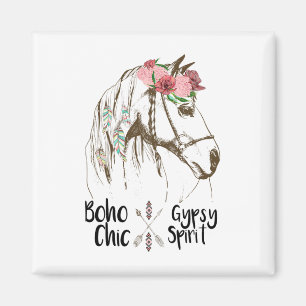 Aimant Chemise Lover Boho Hippie Cheval Cute Hippie Weste