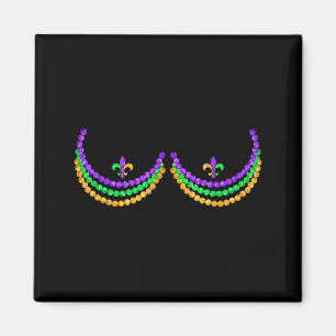Aimant Chemise Mardi Gras Perles Drôles S Contour Costume