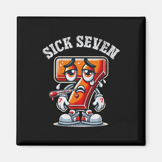 Aimant Chemise Sick Seven Meme Tee Six Seven Fun Wordplay (Devant)