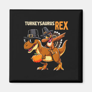 Aimant Chemise Thanksgiving Pour Enfants Turkeysaurus Rex