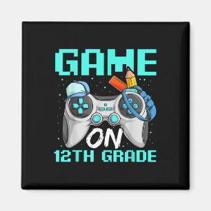 Aimant Chemises de douzième année Game On, dos de garçon 