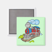 Aimant Chemises de train rouges et bleues et cadeaux (Recto/Verso)