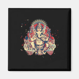 Aimant Chemises de yoga Spirituel Dieu hindou Ganesha Méd