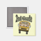 Aimant Chemises et cadeaux de 2e année de l'autobus scola (Recto/Verso)