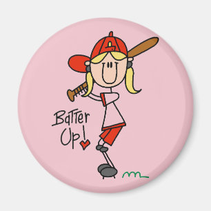 Aimant Chemises et Cadeaux de Baseball Filles Batter Up