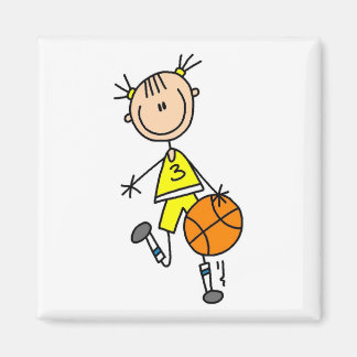 Aimant Chemises et cadeaux de basket-ball pour filles en