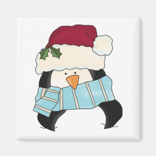 Aimant Chemises et cadeaux de Noël en pingouin