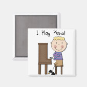 Aimant Chemises et cadeaux de Piano Player (Recto/Verso)