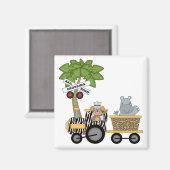 Aimant Chemises et cadeaux de train singe et hippo (Recto/Verso)