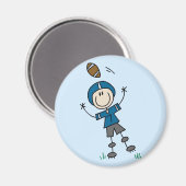 Aimant Chemises et cadeaux du joueur de football bleu (Recto/Verso)