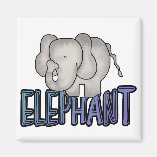 Aimant Chemises et cadeaux éléphants (Devant)
