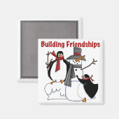 Aimant Chemises et cadeaux Penguins Building Friendship (Recto/Verso)