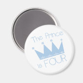 Aimant Chemises et cadeaux Prince Crown 4th Birthday (Recto/Verso)