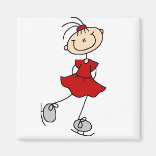 Aimant Chemises et cadeaux Red Dress Figure Skater