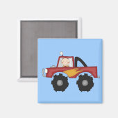 Aimant Chemises et cadeaux Red Monster Truck (Recto/Verso)