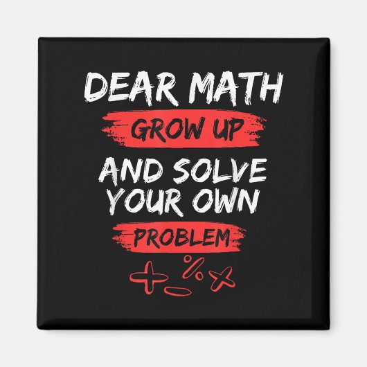 Aimant Cher Citation Math Drôle Pour L'Enseignant Et L'Ét (Devant)