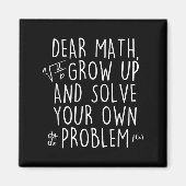 Aimant Cher Math Grandir Résolvez Vos Propres Problèmes F (Devant)