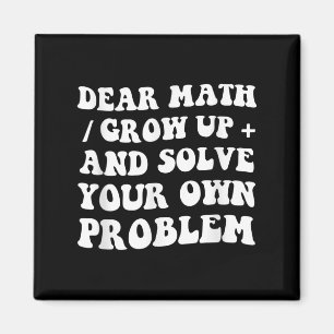 Aimant Cher Math Retro Vintage 70's enseignant Cool étudi