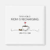 Aimant Cher Monde Citation Café Maman Se Ressource (Devant)
