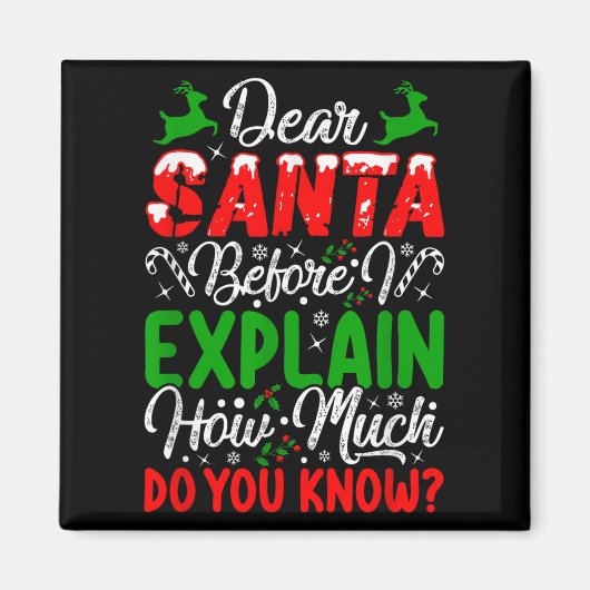 Aimant Cher Père Noël avant que j'explique combien savez- (Devant)