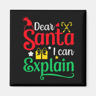 Aimant Cher Père Noël je peux expliquer Funny Noël 