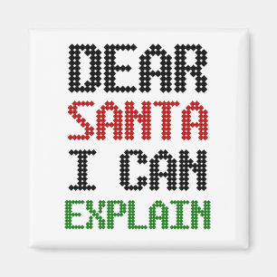Aimant Cher Père Noël, je peux vous expliquer Christmas N