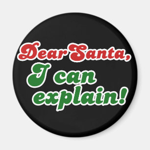 Aimant Cher Père Noël, je peux vous expliquer Noël