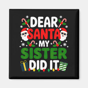 Aimant Cher Père Noël Ma Soeur L'a Fait Noël