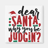 Aimant Cher Père Noël, pourquoi vous faites preuve de jug (Devant)