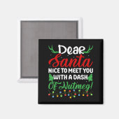 Aimant Cher Père Noël Ravi De Vous Rencontrer Avec Un Das (Recto/Verso)