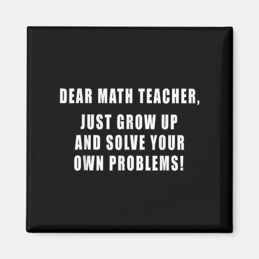 Aimant Cher professeur de mathématiques juste grandir Cit (Devant)