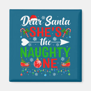 Aimant Cher santa le couple vilain Noël