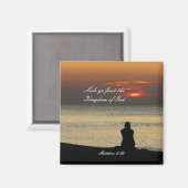 Aimant Chercher Premier Royaume de Dieu, Matthieu 6:33 Oc (Recto/Verso)