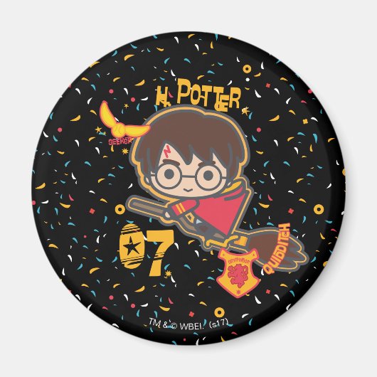 Aimant Chercheur de Quidditch Cartoon Harry Potter (Devant)