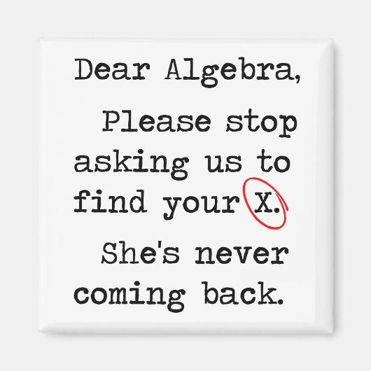 Aimant Chère Algebra S'Il Vous Plaît Arrêtez De Nous Dema (Devant)