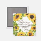 Aimant Chère maman Sunflower (Recto/Verso)