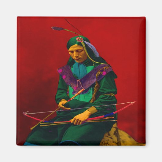 Aimant Cherokee Indian Pop Art (Devant)