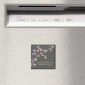 Aimant Cherry Blossom Designer Wedding Favor (prune) (In Situ (Lave-vaisselle))