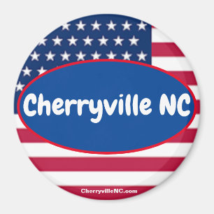 Aimant Cherryville NC Patriotique