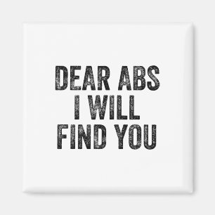 Aimant Chers abdos je vous trouverai salle de sport halté