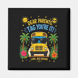 Aimant Chers parents étiquette conducteur de bus amour fi