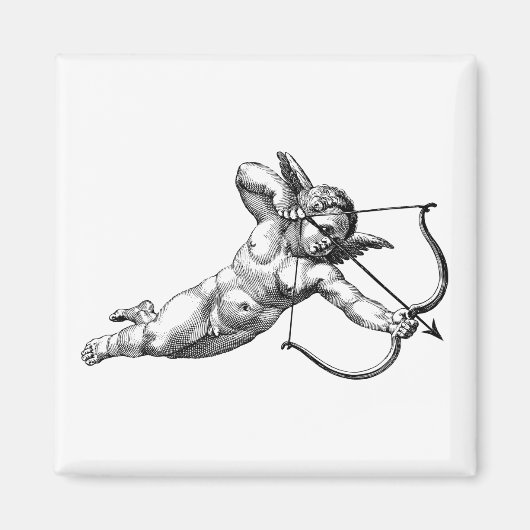 Aimant Chérubin Vintage Amour Cupid (Devant)