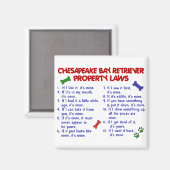 Aimant CHESAPEAKE BAY RETRIEVER Propriété Lois 2 (Recto/Verso)